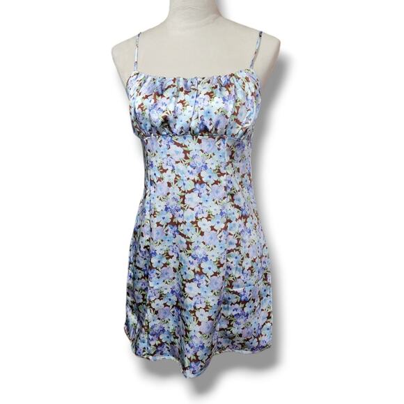 LA Hearts Shirred Satin Dress - Picture 2 of 5